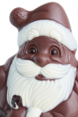 Santa Claus from the chocolate Christmas dessert の写真素材