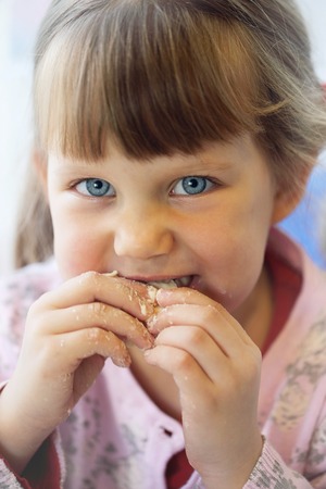 girl running with dough, photo toning Pastel