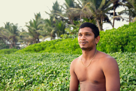 man by the oceanの写真素材