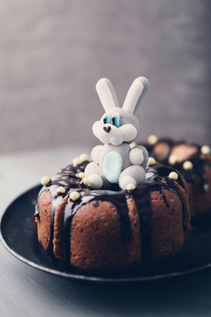 Easter cupcakes with a hare