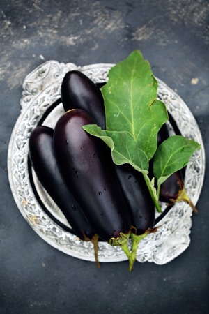 long purple eggplantの写真素材