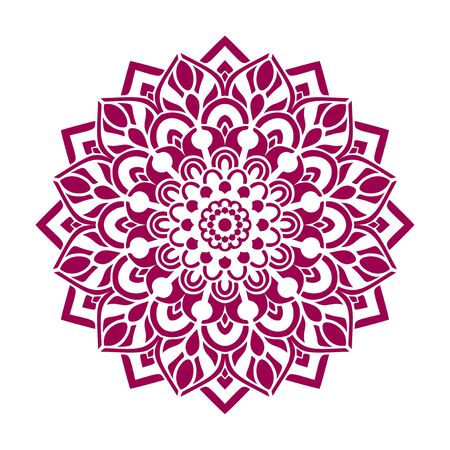 Vector Mandala in white backgroundのイラスト素材