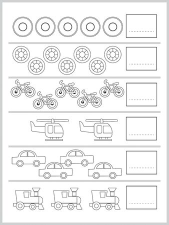 Exercise for children in primary school, learn activity for kidsのイラスト素材