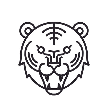 Tiger icon vector isolated on white background for your web and mobile app design, Tiger logo conceptのイラスト素材