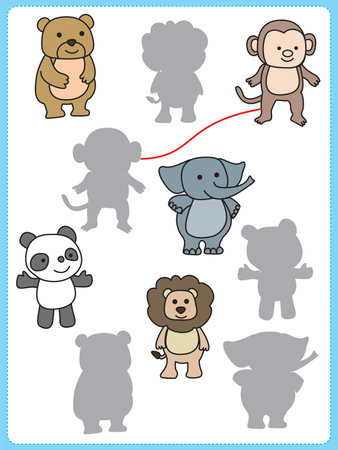 Educational and recreational activities for children at home and at school. A worksheet for parents and teachers to teach, exercise and train children to acquire new skills, vectorのイラスト素材