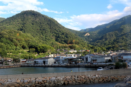 Miniature of sea port and townのeditorial素材