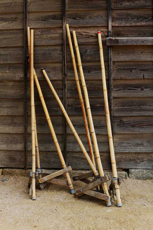 Japanese old style stilt toyの写真素材
