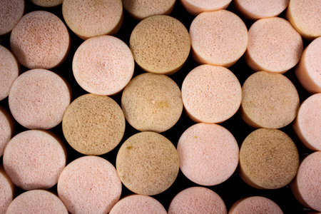 Silicone plug for laboratory glass tube in university.の写真素材