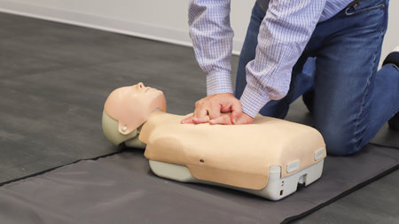 CPR First Aid Training. Medical First Aid Training Concept. Medical First Aid Training.
