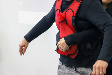 first aid course - company safety - cardiac massage - Basic Life Supportの写真素材