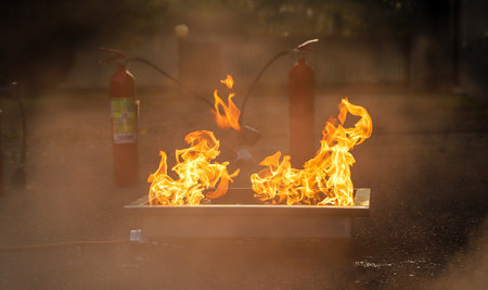 safety - exercise during a firefighting course
