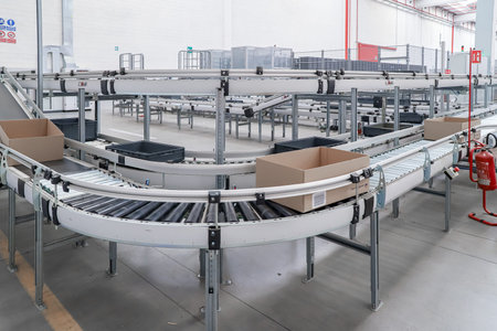 Conveyor belt and conveyor belt in a production line.