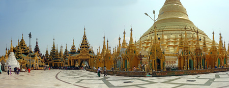 Shwedagon Pagoda, Yangon, Myanmar.の写真素材