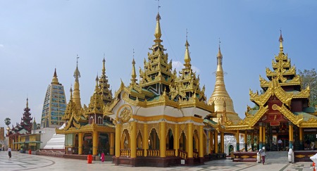 Shwedagon Pagoda, Yangon, Myanmar.の写真素材