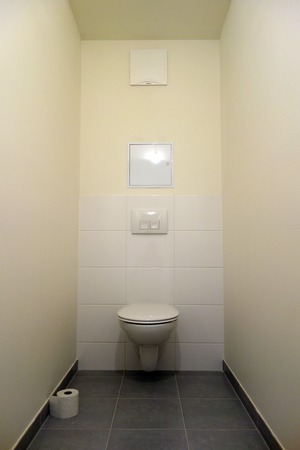toilet and toilet paperの写真素材
