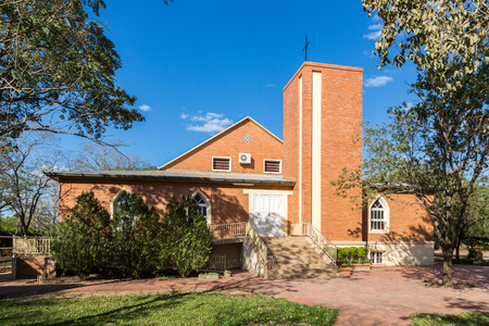 Adonai Church in Filadelfia, in Deutsch mennonite colony Fernheim, Boqueron Department, Gran Chaco, Paraguay.の写真素材