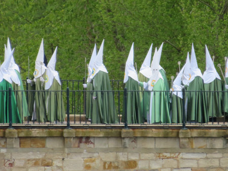 Beautiful religious procession traditional Spanish Christians
