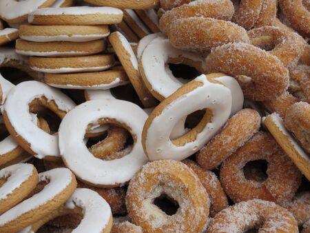 Beautiful delicious donuts and very good of great tasteの写真素材