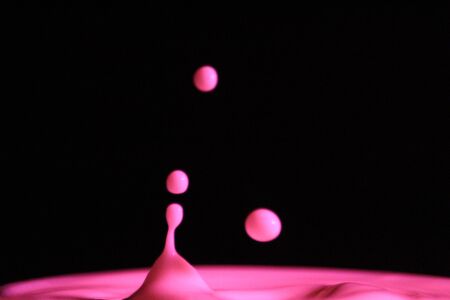 Color Liquid Droplets splashing fluids incredible beautiful abstract Odditiesの写真素材