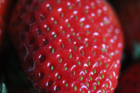 Red strawberry fruit green healthy nutrition delicious dessert