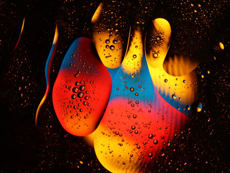 Different abstract bubbles colored spheres rare spectacular fluids