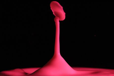 Color Liquid Droplets splashing fluids incredible beautiful abstract Odditiesの写真素材