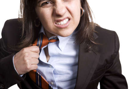 business woman frustrated or irritatedの写真素材