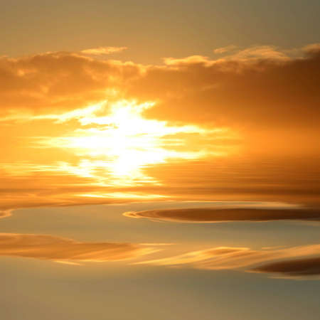 sunset illustrationの写真素材