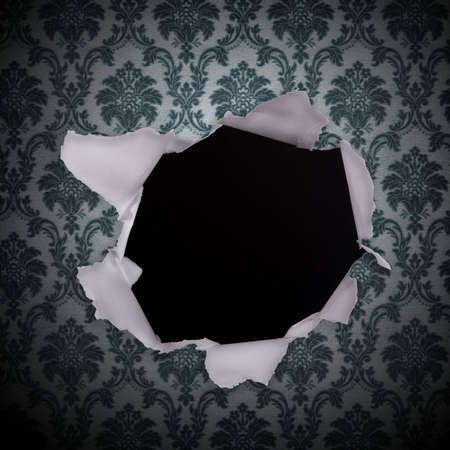 grunge retro vintage wallpaper background - square formatの写真素材