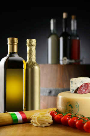 Italian food still lifeの写真素材