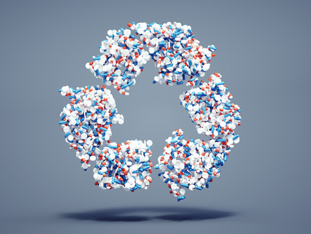 Pills recycle symbolの写真素材