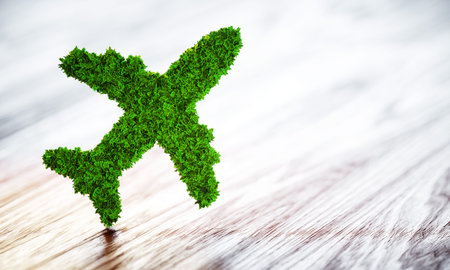 Green aircraft. 3D illustration.の写真素材
