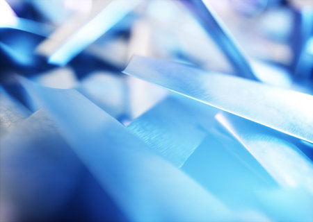 Blue industrial abstract image. 3D rendering.