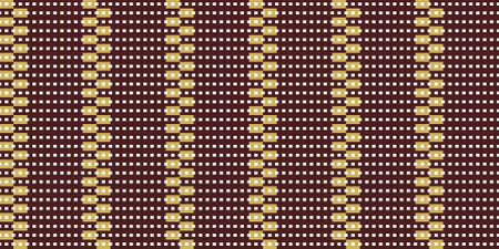 Seamless pattern with gold dots on brown background. Vector illustration.のイラスト素材