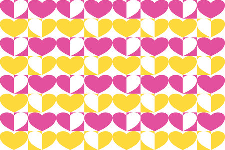 Seamless pattern with hearts for Valentine's Day. Vector illustrationのイラスト素材