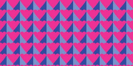 Seamless pattern with hearts. Vector illustration for Valentine's Day.のイラスト素材