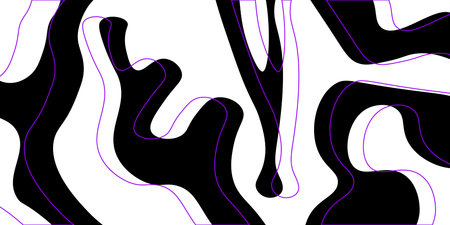 abstract black and white background, curve shape freeform.のイラスト素材