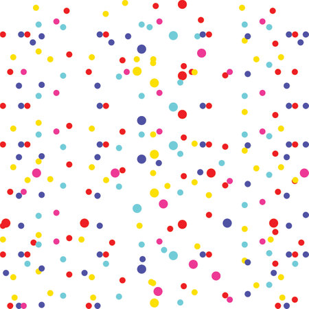Colorful confetti on white background. Seamless pattern.のイラスト素材