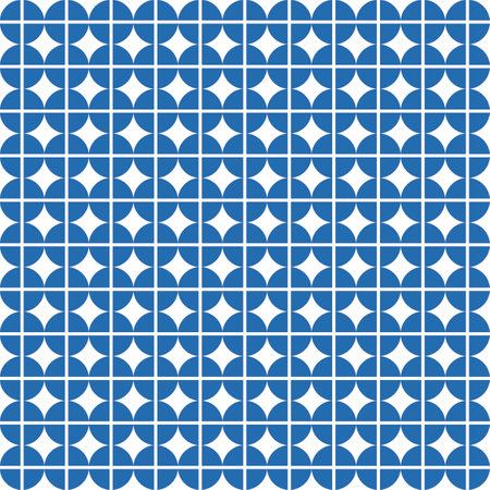 Seamless pattern with blue and white stars on a white backgroundのイラスト素材
