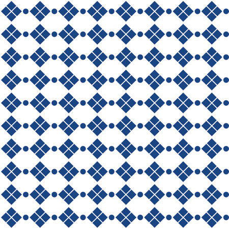 Seamless geometric pattern. Blue and white background. Vector illustration.のイラスト素材