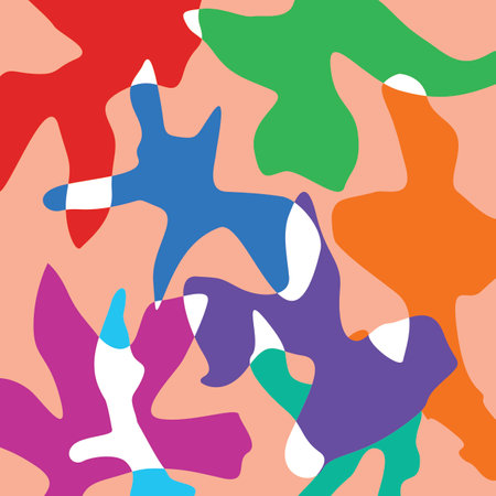 Seamless pattern with abstract shapes. Vector illustration.のイラスト素材