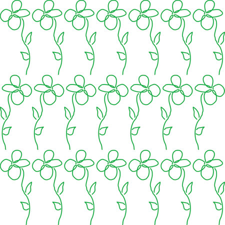 cute flowers pattern icon vector illustration design graphic doddle lineのイラスト素材
