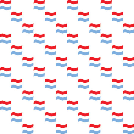 Seamless pattern with waving flag of Luxembourg. Vector illustration.のイラスト素材