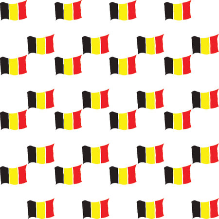 Belgium flag pattern, simple vector illustration on white background.のイラスト素材