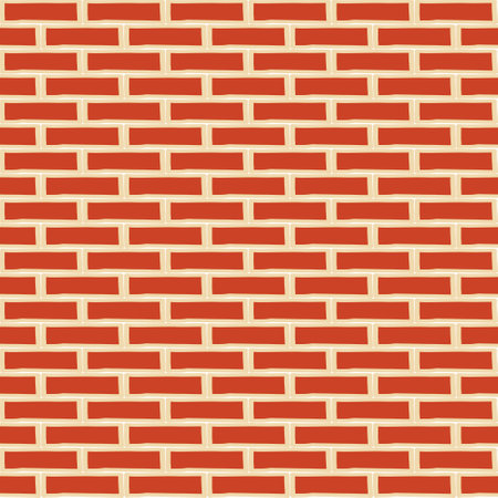 Seamless pattern with red brick wall. Vector Illustration.のイラスト素材