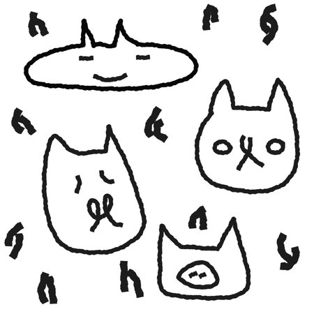 Sketch cats. Vector illustration of a set of cats.のイラスト素材