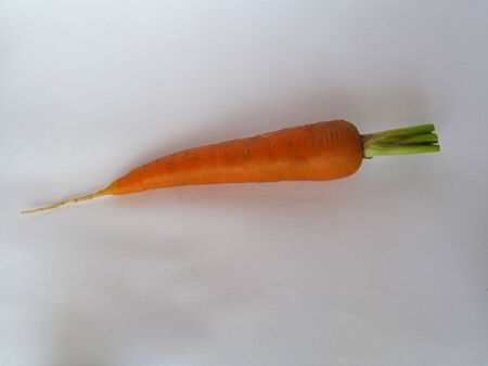 carrot isolated on white background, clipping path, full depth of fieldの写真素材