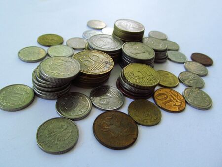 coins of different countriesの写真素材