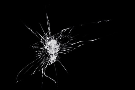 Illustration of cracks on broken glass.