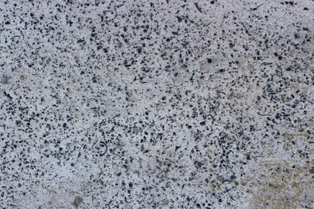Texture of gray concrete with small stones. Background image of old cement.